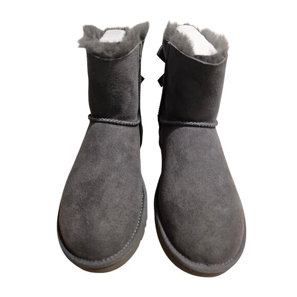 Ugg W Mini Bailey Bow II Grey Size 6 US Women's 1016501 - Picture 3 of 8